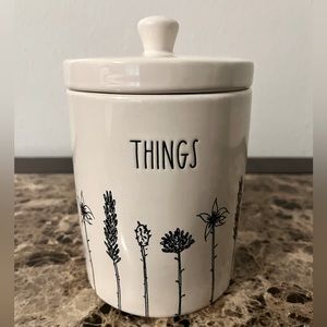 Rae Dunn Things jar by artisan collection, like new as shown in pictures